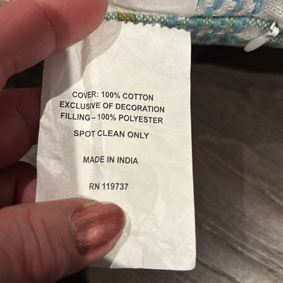 Hop On In Rectangle cotton embroidered pillow,zipper,down alternative,fringe - Picture 8 of 9